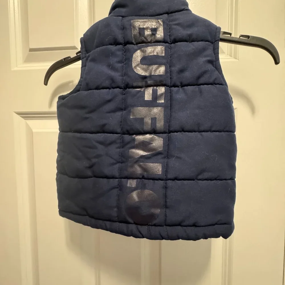 Buffalo David Bitton size 3 navy blue zip up vest